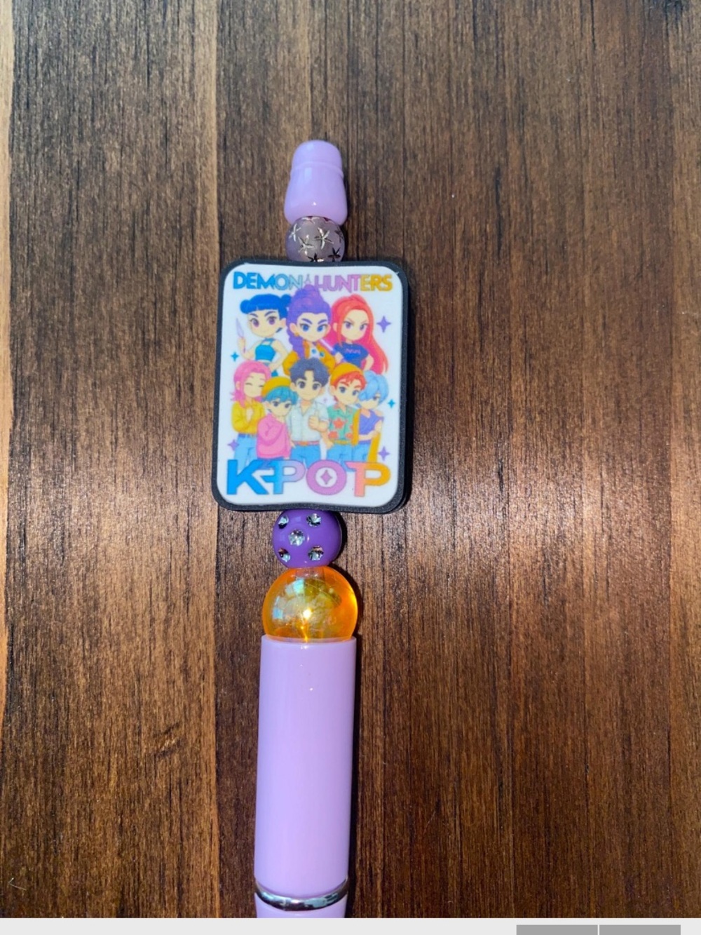 Purple KPOP Charm Phone Pen - Demon Hunters Design